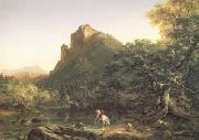 Thomas Cole The Mountain Ford (mk13) oil on canvas